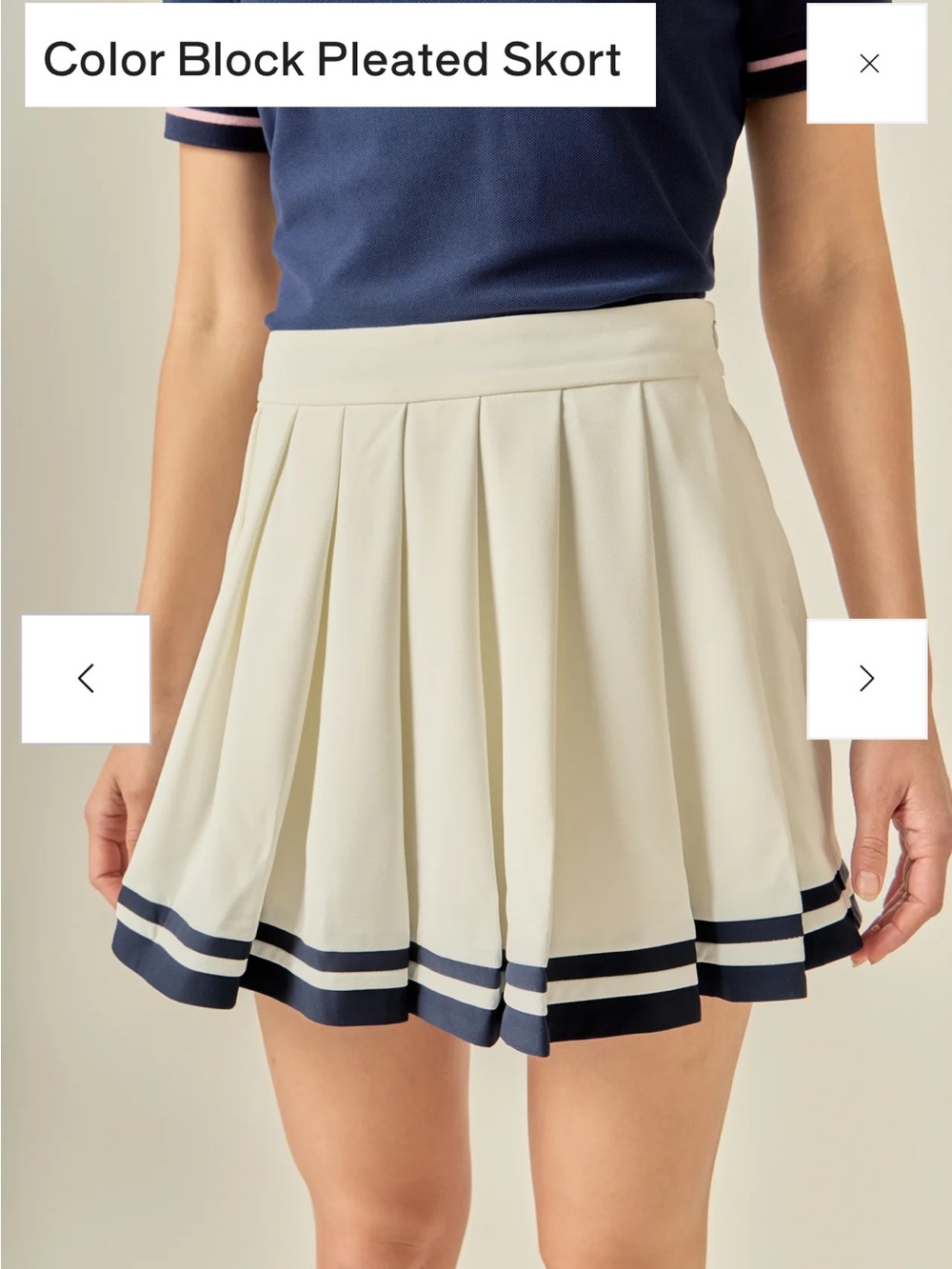 English Factory Pleated Tennis Skirt with shorts